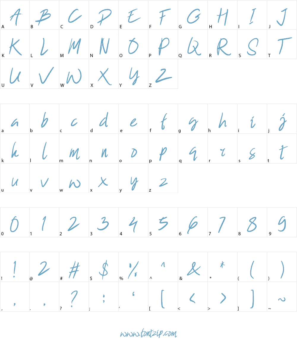 Winkdeep One Font Character